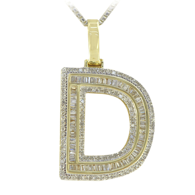 1JDP13178 - Diamond Letter D Pendant
